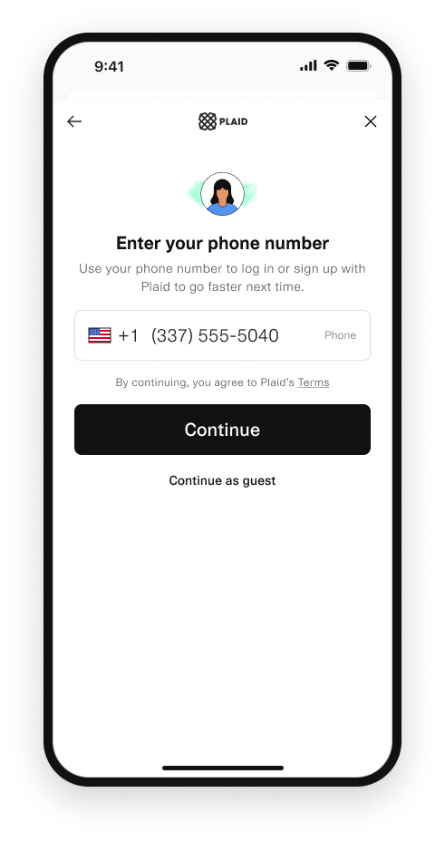 They enter their phone number.