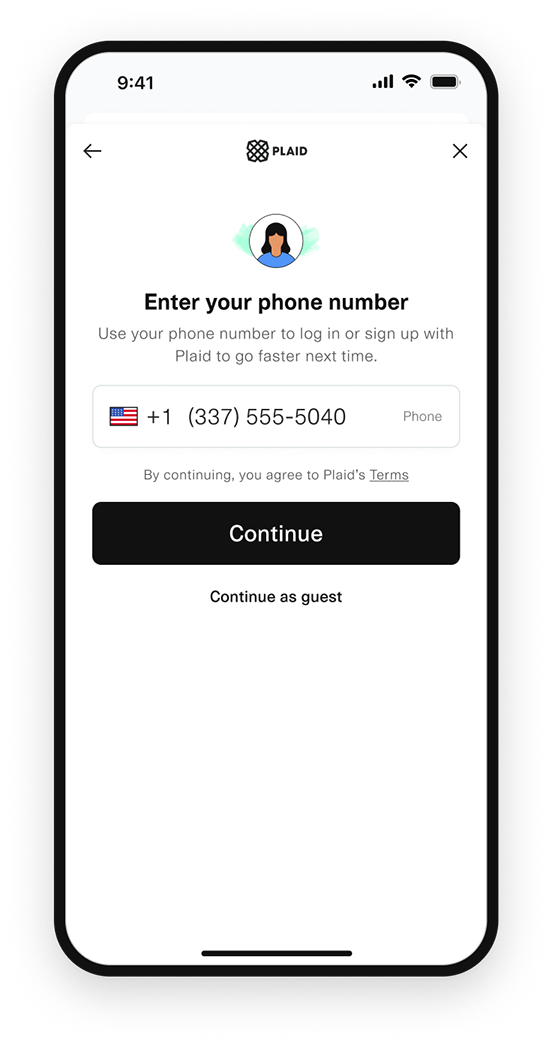 They enter their phone number.